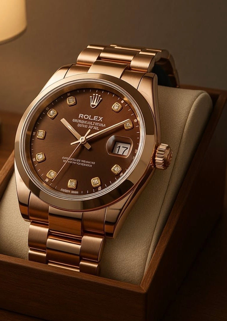•PREMIUM ROLEX REGULAR STONE WATCH•