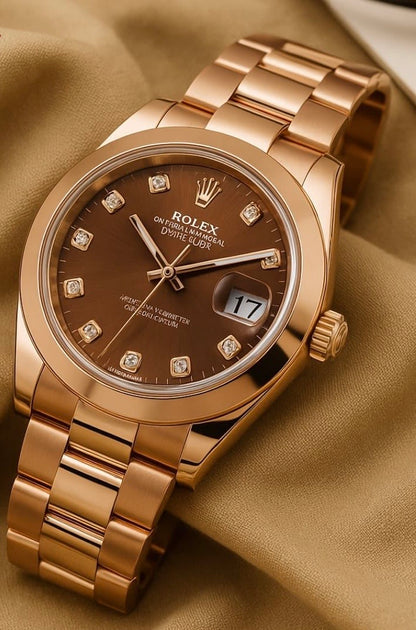 •PREMIUM ROLEX REGULAR STONE WATCH•