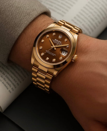 •PREMIUM ROLEX REGULAR STONE WATCH•